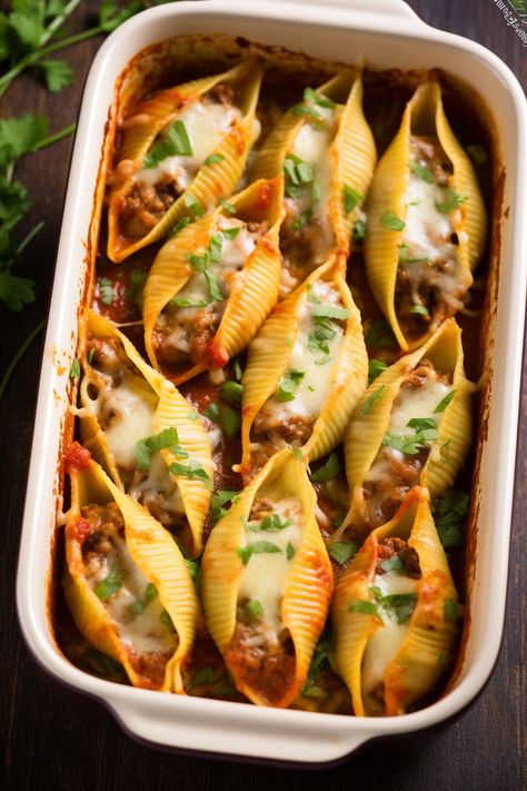 Taco Pasta Shells Tacos In Pasta Shells, Taco Shells Pasta, Taco Pasta Shells, Pasta Entrees, Apple Crisps, Ground Beef Seasoning, Mexican Pasta, Taco Mix, Jumbo Pasta Shells