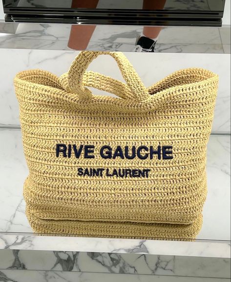 Confessions Of A Shopaholic, Rive Gauche, Beach Tote, Beach Tote Bags, Fashion Lifestyle, Reusable Tote, Burlap Bag, Burlap, Saint Laurent