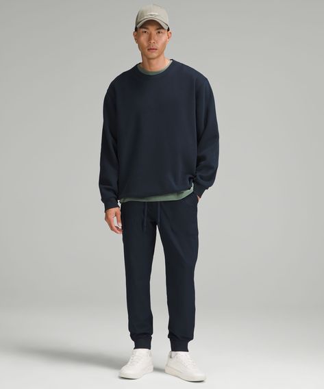 These Sleek Joggers Feature Our Abc Technology, Making Them An Obvious Choice For Recreation Or Travel. Designed For Casual. Close-To-Body Fit In The Glutes, Thighs, And Calves:intended To Sit At Ankle For 32"-34" Inseam:our Abc Technology Uses An Ergonomic Gusset To Remove Tension From The Crotch Of Our Pants. Waistband Drawcord Can Be Worn Inside Or Out. Discreet Back Pocket. Front Pockets With Hidden Phone And Coin Sleeves. | ABC Skinny-Fit Jogger Regular Men’s Lululemon Outfit, Mens Lululemon Outfit, Lulu Joggers Outfit, Lulu Lemon Outfits, Mens Joggers Outfit, Lulu Joggers, Lululemon Outfits, Joggers Outfit, Lululemon Pants