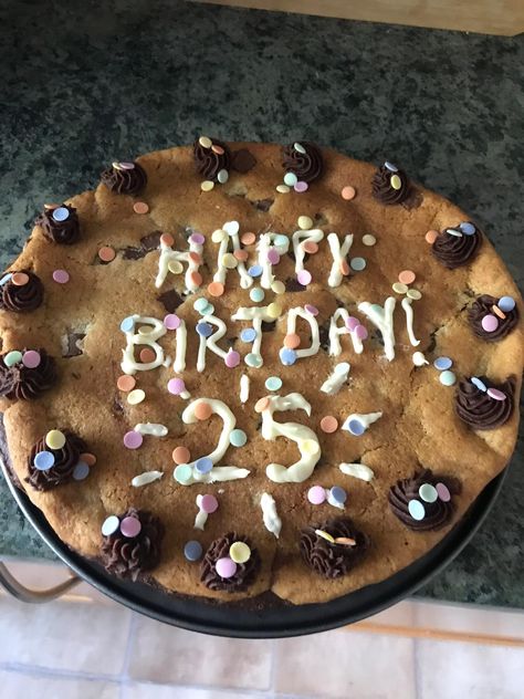 [Homemade] Brookie (brownie/cookie) birthday cake Brookie Birthday Cake, Cookie Birthday Cake, Cookie Birthday, Birthday Cake Ideas, Brownie Cookies, Food Images, Birthday Cookies, The Hub, Living Food