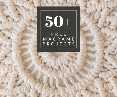 Here you will find 50 free macramé projects for beginners to advanced crafters. Macrame Placemat Pattern Free, Macrame Hot Pads, Macrame Pot Holder, Macrame Xmas, Macrame Room Divider, Macrame Rug, Diy Placemats, Free Macrame Patterns, Macrame Bracelet Diy