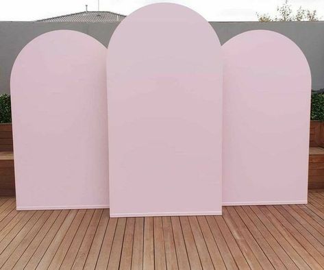 Diy Arch Backdrop, Diy Arch, Bridal Backdrop, At Least, Bridal Backdrops, Plywood Thickness, Foam Letters, Rustic Party, Party Setup