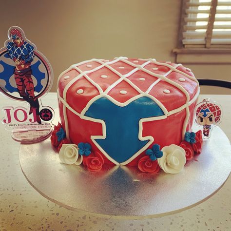 Jojo’s Bizarre Adventure Jojo's Bizarre Adventure Cake Ideas, Jojo Cake Anime, Jjba Birthday Cake, Jojos Bizzare Adventure Cake, Jojo Cake Ideas, Jojo's Bizarre Adventure Birthday, Jjba Birthday, Jjba Cake, Jojo Birthday Cake