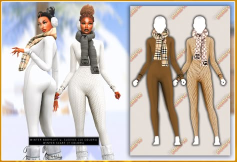 WINTER BODY SUIT + WINTER SCARF | 🧡 dorific 🧡 on Patreon Mens Outfits Sims 4, Sims 4 Cc Women Winter Clothes, Sims 4 Skiing Outfit, Cc Winter Clothes, Sims 4 Cc Winter Clothes, Black Sims Cc, Sims 4 Pc, Sims 4 Cc Female, Sims 4 Packs