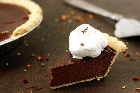 Mexican Chocolate Pie Recipe - One Sweet Appetite Lemon Pie Bars, Chocolate Pie Recipe, Crisp Desserts, Spicy Chocolate, Chocolate Pie Recipes, Chocolate Torte, Dessert Recipies, Dessert Spread, Nice Recipes