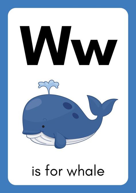 W FOR WHALE | English lessons for kids, Alphabet printables, Abc flashcards Alphabet Letters Images Printable, Alphabet Images Free Printables, Letter Flashcards Printable Free, Abc Flashcards Printable Free, Alphabet Cards Printable Free, Alphabet Flashcards Printable Free Cards, Letter W Printable, Abc Flashcards Printable, Kids Learning Alphabet