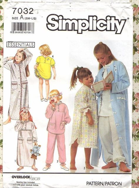 Kids Nightgowns, Baby Doll Pajamas, Nightgown Pattern, Girls Clothes Patterns, Girls Nightgown, Paper Sewing Patterns, Sewing Patterns For Kids, Simplicity Sewing, Mccalls Patterns