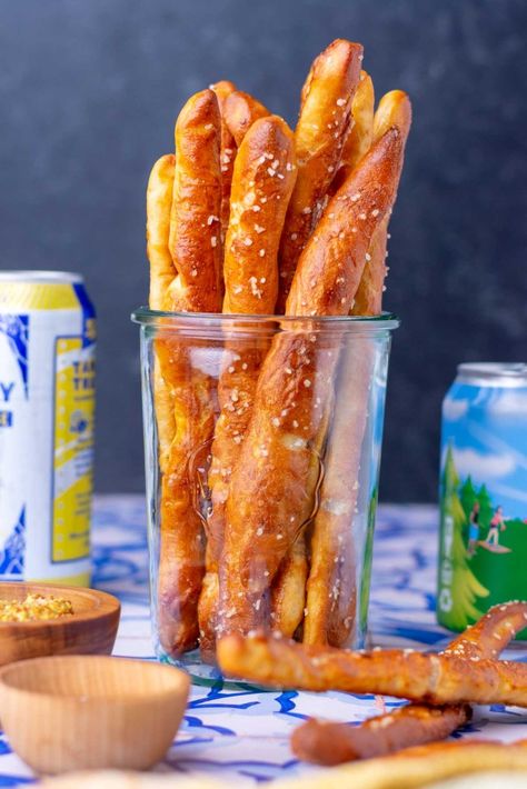 Hard Sourdough Pretzel Rods – Sourdough Brandon Pretzel Dips, Sourdough Pretzel, Sourdough Pretzels, Soda Alternatives, Pretzel Dough, Baking Soda Bath, Sourdough Starter Recipe, Pretzel Dip, Pretzels Recipe