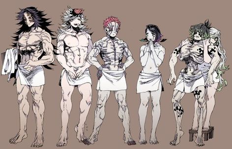 Gyutaro X Douma, Akaza X Douma X Kokushibo, Upper Moon, Anime Guys Shirtless, Demon Art, Dragon Slayer, Dessin Adorable, Anime Boyfriend, Fanarts Anime