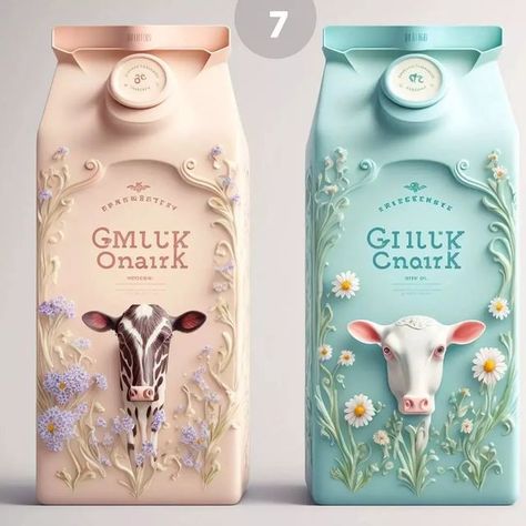 Beautiful Packaging Design, Feminine Theme, Milk Packaging, Luxury Packaging Design, Packaging Design Trends, Graphisches Design, Branding Design Packaging, Box Packaging Design, Grafic Design