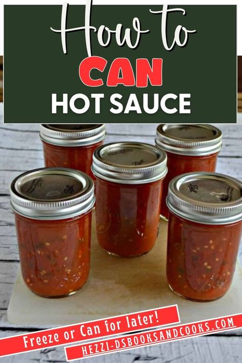 Make your own hot sauce at home using tomatoes and jalapenos to tailor the heat to your own tastes.   Use it now and keep in the refrigerator or can it and save it for whenever you need it. Hot Sauce Recipe For Canning, Tomato Hot Sauce Recipe, Canning Hot Sauce, Canned Hot Sauce Recipe, Hot Sauce Canning Recipe, Tomatoes And Jalapenos, Canned Jalapenos, Hot Sauce Recipe, Preserving Recipes