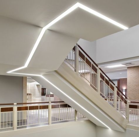 Inspiration from Ecoledlight: #Ecoled #lightingdesign #led #lighting #architecturallighting #lightingideas #lightinginspiration #interiordesign #interiors #designer #homedecor #décorideas #style #designideas #architecturelovers Recessed Linear Lighting, Recessed Lighting Ideas, Hallway Lighting Ideas, Lighting Stairs, Under Stair, Led Ceiling Light Fixtures, Architectural Lighting Design, Vintage Industrial Lighting, Lighting Layout