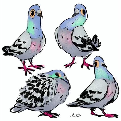 - Pigeon  #artofnunziocafagna #drawing #characterdesign #characterdesigner #artistoninstagram #visualdevelopment #pigeon #digitalart… Pigeon Drawing, Cute Pigeon, Drawing Aesthetic, 캐릭터 드로잉, Arte Inspo, Animal Sketches, Bird Drawings, Cute Birds, Funky Art