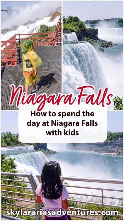 Guide on the top things to do on a day trip to Niagara Falls with kids - Skylar Aria’s Adventures #niagarafalls #niagarafallsny #newyorktravel #newyorkstate #familytravel #travel #traveltips #travelguide #roadtripideas #roadtrip Niagara Falls Trip, Niagara Falls State Park, Niagara Falls New York, Family Ski Trip, Niagara Falls Ny, East Coast Road Trip, Niagara Falls Canada, Ny Trip, Road Trip Planning