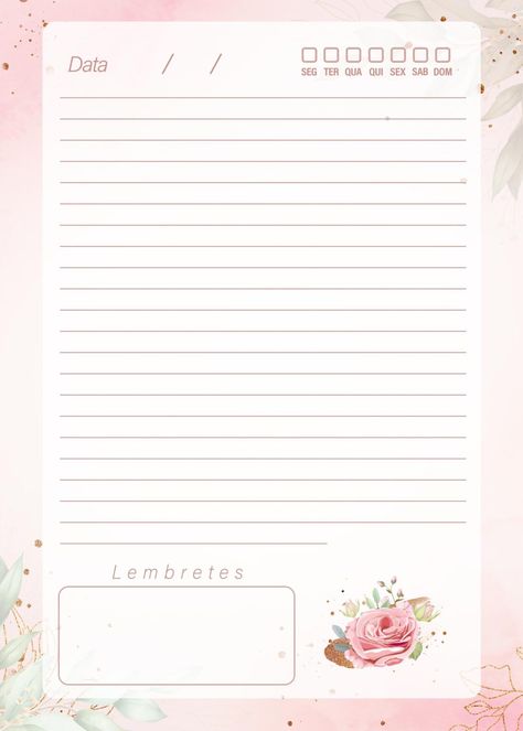 Planner 2021 Floral com Inicial Agenda diaria permanente - Fazendo a Nossa Festa Quarterly Planner, Daily Schedules, Writing Paper Printable, Bullet Planner, Print Planner, Habit Tracking, Printable Notes, Filofax Planners, Agenda Planner