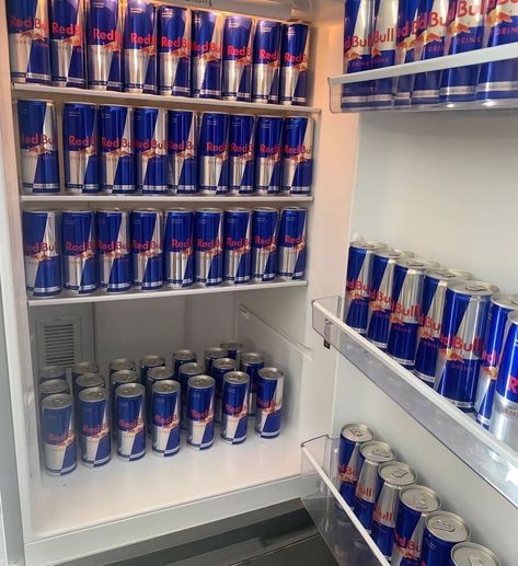 redbulls Red Bull Fridge, Red Bull Drinks, Pretty Drinks, Looks Yummy, Just Girly Things, Energy Drinks, Red Bull, Girly Things, Dream Life