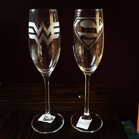 Booze Cabinet, Wonder Woman Wedding, Superman Wedding, Marvel Wedding, Wonder Woman Party, Superhero Wedding, Super Couple, Superman Wonder Woman, Wonder Women