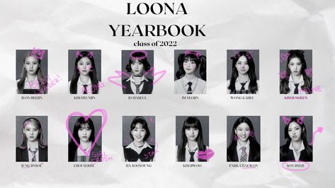 loona yearbook | ignore that it says best leader for heejin i made this for my laptop wallpaper and my brain wasnt working properly lol Loona Yearbook, Loona Laptop Wallpaper, Loona Wallpaper Desktop, My Laptop Wallpaper, Teaser Design, Loona Wallpaper, My Laptop, Macbook Wallpaper, My Brain