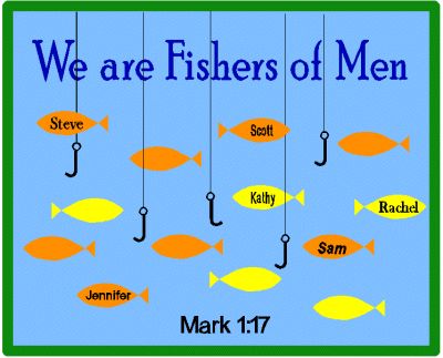 Children's Sunday School - Bulletin Board Ideas. Children love seeing pictures of themselves. Add a picture to the font of the fish and cut off excess to keep the fish shape for a wonderful picture board that makes scripture personal. Religious Bulletin Boards, Bible Bulletin Boards, Bulletin Ideas, Class Bulletin Boards, Christian Bulletin Boards, Sunday School Projects, Fishers Of Men, Bullentin Boards, Children Church