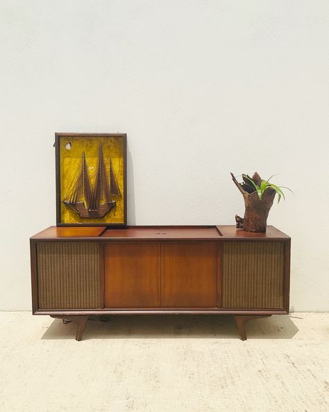 1960s walnut RCA radio and record console. It does need a new needle, and there’s a light hum in one of the speakers. We love record consoles, and haven’t had one in for a minute 🎶🎶 60” w x 17.5” d x 25” h $525 ⠀⠀⠀⠀⠀⠀⠀⠀⠀ Mcm boat string art. Walnut frame and gold velvet background. 19” x 25” $135 — MAY ART SALE PRICE: $114.75 Use coupon code RVART at checkout  ⠀⠀⠀⠀⠀⠀⠀⠀⠀ Log vessel 14” h $69 ⠀⠀⠀⠀⠀⠀⠀⠀⠀ View & purchase through link👆🏽 DM with additional questions or shipping inquiries 🚐 All sa... Record Console, May Art, Velvet Background, Gold Velvet, String Art, Sale Price, Furniture Store, Our Love, Coupon Code