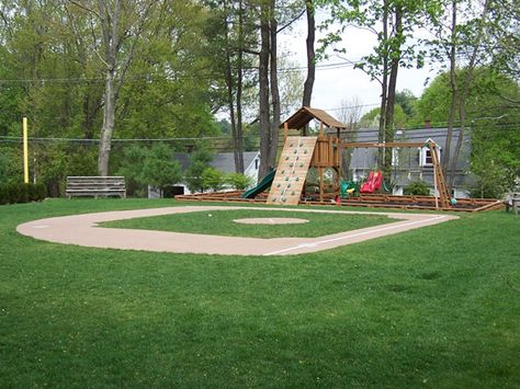 KID SPACE - MINI FENWAY PARK Backyard Sports, Backyard Baseball, Play Area Backyard, Dream Yard, Backyard Playground, Backyard Play, Outside Living, Play Space, Backyard For Kids