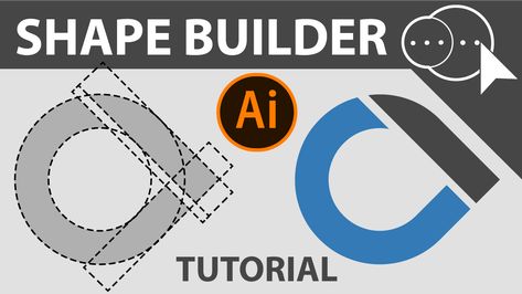 Create Magic Shapes & Logos Shape Builder Tool Illustrator, Illustrator Shapes, Builder Logo, Adobe Illustrator Logo, Designing Logo, Logo Tutorial, Adobe Illustrator Tutorial, Tool Logo, Shape Logo