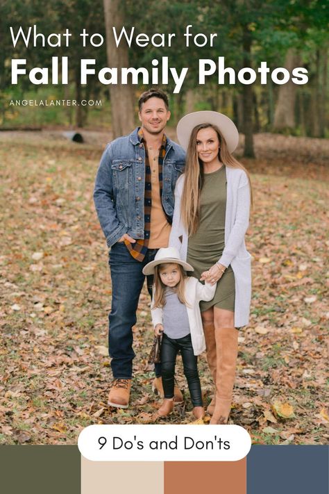 Professional Family Photos, Outdoor Family Photos Fall, Fall Picture Outfits, Fall Photoshoot Family, Fall Photo Outfits, Fall Family Outfits, Angela Lanter, Family Photo Colors, Fall Photo Shoot Outfits