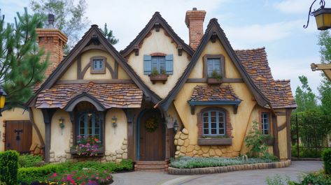 Storybook Style Homes - Annilee B Waterman Design Fairytale Cottage Floor Plans, Storybook Style Homes, Storybook Cottage House Plans, Storybook Homes Plans, Old World Home, Craftsman Style Bungalow, Storybook House, Storybook Homes, Cottage Floor Plans