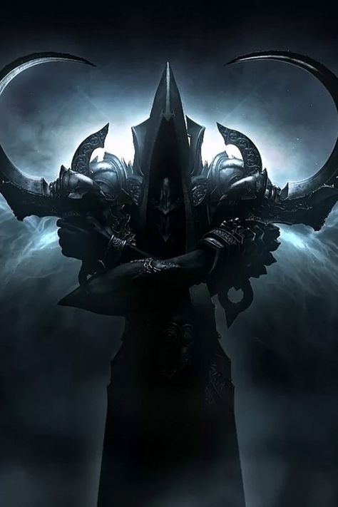 Warrior of darkness Diablo Game, Heroes Of The Storm, Angel Warrior, Hd Wallpapers For Mobile, Retro Videos, Retro Video Games, Angels And Demons, Desktop Wallpapers, Grim Reaper