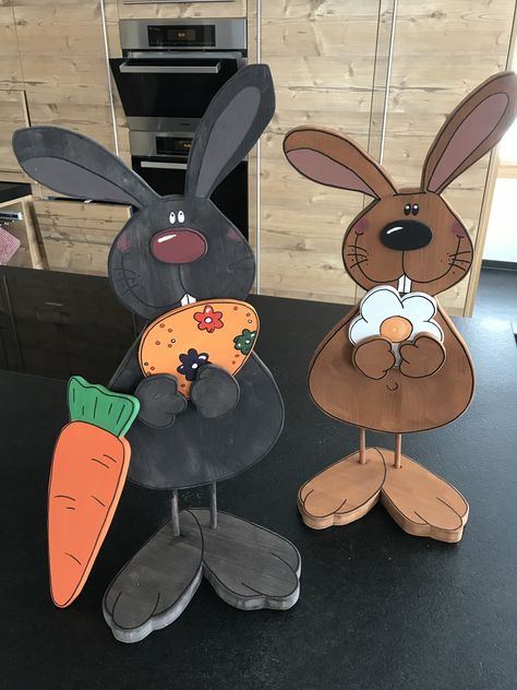 Easter Wood Projects, Easter Planter Ideas, Table Decorations Ideas, Easter Wood Signs, Spring Wood Crafts, Easter Craft Projects, Easter Wood Crafts, Easter Arts And Crafts, Easter Bunny Crafts