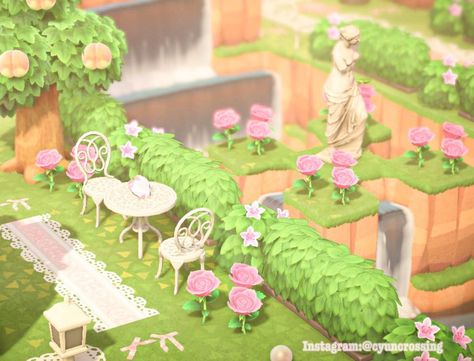 Treasure Island Acnh, Flower Path Animal Crossing, Acnh Island Tunes, Acnh Layout, Acnh Builds, Fairy Island, Motif Acnl, Pink Island, Ac New Leaf