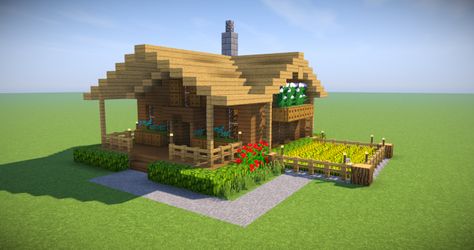 Minecraft Starter House Tutorial - [EASY] How to build a house IN MINECRAFT Minecraft Project Minecraft Houses Easy, Chalet Minecraft, Minecraft Small House, Minecraft Houses Xbox, Construction Minecraft, Minecraft Starter House, Case Minecraft, Minecraft Decoration, Minecraft Houses Survival