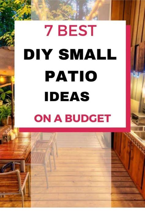 43 DIY Small Patio Ideas On A Budget Less Than $400! - OUT AND BEYOND Diy Small Patio Ideas, Diy Small Patio, Patio Ideas Townhouse, Small Patio Ideas On A Budget, Small Patio Ideas, Patio Ideas On A Budget, Small Patio Design, Small Outdoor Patios, Easy Patio