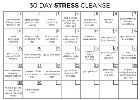 30 Day Stress Cleanse Happiness Challenge, Squat Challenge, Popular Workouts, Health Challenge, 30 Day Challenge, Ways To Relax, Self Care Activities, Bullet Journaling, Self Care Routine