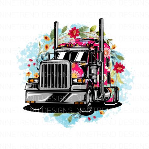 Truck Driver Tumbler Ideas, Girl Truck, Truck Sublimation Designs, Semi Truck Svg Free, Semi Truck Svg, Bus Driver Sublimation Designs, Sublimation Graphics, Create Canvas, Sublimation Tumblers