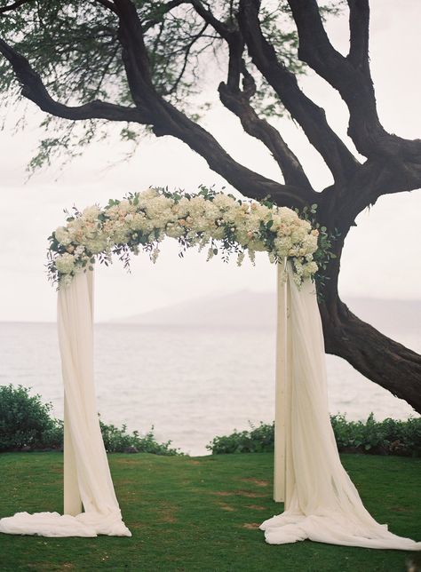 Ivory Curved Wedding Arch Outdoor Proposal, Small Private Wedding, Event Backdrops, Lilac Wedding Bouquet, Draping Wedding, Romantic Wedding Receptions, Draping Fabric, Wedding Arbour, Lilac Wedding