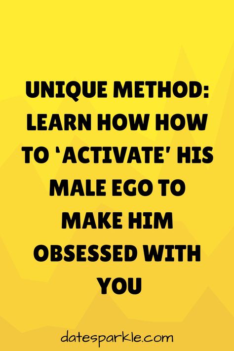 Want to know the secret to making him go crazy for you? Learn how to 'activate' his male ego and watch him become completely obsessed with you! Discover simple, playful ways to captivate his attention and win over his heart effortlessly. You'll be amazed at how easy it is once you understand the power of tapping into his ego. Don't miss out on these fun tips that are sure to spark excitement in your relationship! Male Attention, Make Him Obsessed, Get A Girlfriend, Get A Boyfriend, Relationship Struggles, Tough Decisions, Feeling Positive, Go Crazy, Make A Man