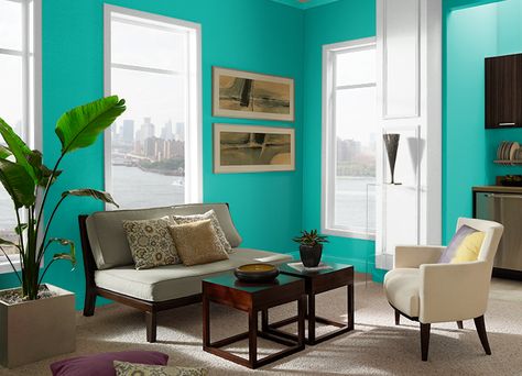 Tropical Sea HDC-MD-22 | Behr Paint Colors Green Wall Paint Colors, Green Wall Paint, Behr Exterior Paint, Paint A Wall, Green Painted Walls, Birth Colors, Behr Colors, Behr Paint Colors, Behr Paint