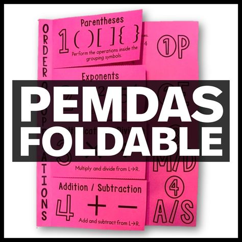 My Math Resources - PEMDAS Order of Operations Foldable Math Posters Middle School, Math Classroom Posters, Graphing Inequalities, Math Classroom Decorations, Middle School Math Classroom, Math Notebook, Coordinate Plane, Upper Elementary Math, Math Interactive Notebook