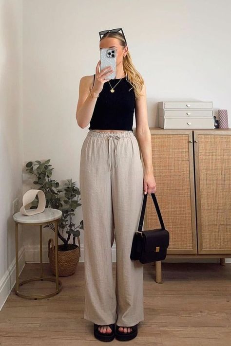 This post is all about cozy fall outfits that you’ll definitely want to wear and recreate during the season! Beige Hose, Linen Pants Outfit, Neutral Outfits, Getting Bored, Stylish Fall Outfits, Diy Vetement, Casual Day Outfits, Outfits Verano, Casual Work Outfits