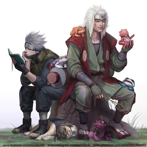 Toad Sage Jiraiya, InHyuk Lee on ArtStation at https://www.artstation.com/artwork/ae1gk Toad Sage, Naruto Jiraiya, Poses Manga, Kakashi Sensei, Naruto Uzumaki Art, Hatake Kakashi, Naruto Fan Art, Manga Naruto, Naruto Shippuden Sasuke