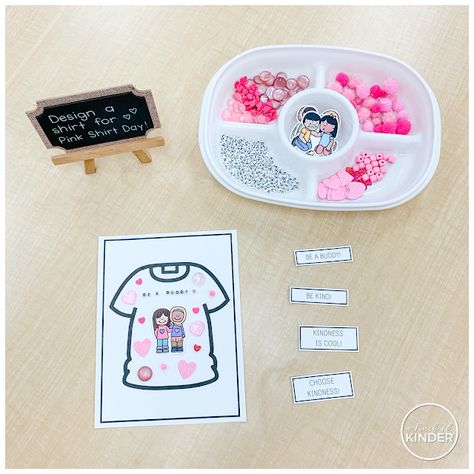 Pink Shirt Day Activities, Kindergarten Invitations, Play Dough Center, Winter Kindergarten Activities, Pink Shirt Day, Kindergarten Valentines, Sight Word Cards, Winter Kindergarten, Kindergarten Fun