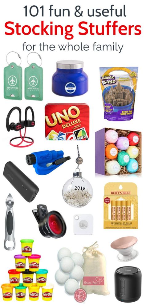 I love this big list of fun and useful stocking stuffer that aren't just junk.  This list includes lots of unique ideas for stocking stuffers for men, stocking stuffers for women, and stocking stuffers for teens - the toughest group. Stocking Stuffer Ideas For Men, Cheap Stocking Stuffers, Funny Stocking Stuffers, Stocking Stuffers For Adults, Best White Elephant Gifts, Stocking Stuffers For Teens, Useful Gifts, Stocking Stuffer Ideas, Stocking Stuffers For Women