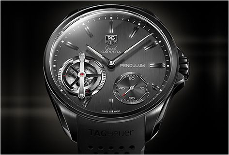 TAG Heuer Pendulum Concept - black on black rubber. Want this one too! Swiss Luxury Watches, Swiss Luxury, Tag Heuer Carrera, Tag Heuer Watch, Dream Watches, Fine Watches, Luxury Watches For Men, Tag Heuer, Beautiful Watches