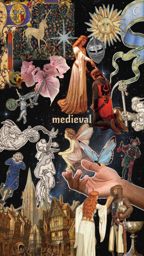 medieval collage aesthetic Modern Medieval Aesthetic, Moyen Age Aesthetic, Medieval Gothic Aesthetic, Medieval Core Aesthetic, Mideavel Aesthetic, Medieval Collage, Dti Medieval, Dark Medieval Aesthetic, Medieval Fantasy Aesthetic