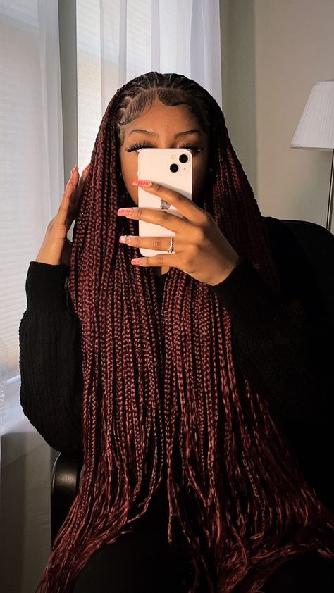 Redish Brown Hair, Cute Box Braids, Birthday Hairstyles, Cute Box Braids Hairstyles, Body Smells, Pretty Braided Hairstyles, Box Braids Hairstyles, Brown Hair Colors, Black Girls Hairstyles