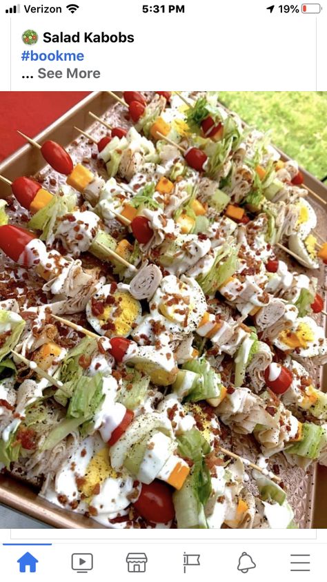 Salad Kabobs, Easy Bbq Recipes, Potluck Ideas, Veggie Skewers, Kabob Recipes, Katy Texas, Kitchen Fun, Veggie Tray, Salad Bar