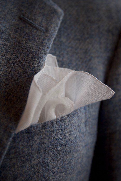 Simonnot-Godard pocket handkerchief Mens Handkerchief, Blue Tweed Jacket, Pocket Handkerchief, Handkerchief Men, Blue Tweed, Body Armor, You're Beautiful, Pocket Squares, Natural Style