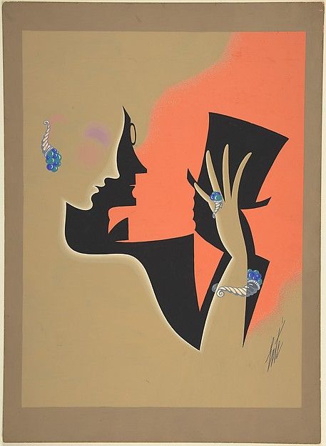 Shadow (1930) Erte Illustration, Art Deco Fashion Illustration, Erte Art Deco, Erte Art, Romain De Tirtoff, Art Deco Artists, Deco Fashion, Double Meaning, Art Deco Illustration