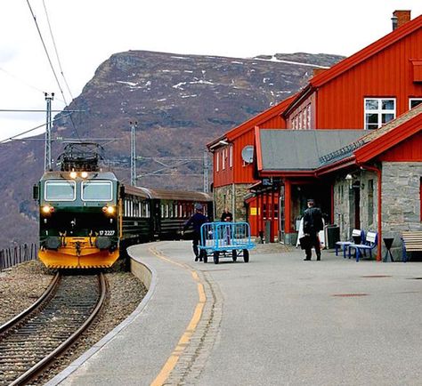 Flam Railway, Myrdal Station, Norway. Visited in 2005 Beautiful Norway, Norway Travel, Train Ride, Train Journey, Northern Europe, All Aboard, Train Tracks, Train Rides, Train Travel